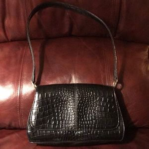 🖤🖤LIZ Claiborne—Black, Faux Croc, Small Tote!
